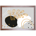 Floral 30 - Quadro com Moldura - Preto, Marrom, Rústico ou Branco