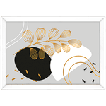 Floral 30 - Quadro com Moldura - Preto, Marrom, Rústico ou Branco