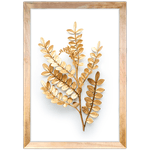 Floral 34 - Quadro com Moldura - Preto, Marrom, Rústico ou Branco