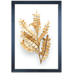 Floral 34 - Quadro com Moldura - Preto, Marrom, Rústico ou Branco