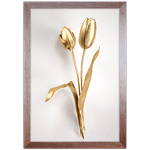 Floral 35 - Quadro com Moldura - Preto, Marrom, Rústico ou Branco