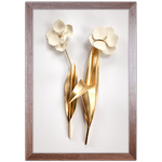 Floral 36 - Quadro com Moldura - Preto, Marrom, Rústico ou Branco