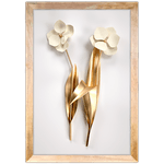 Floral 36 - Quadro com Moldura - Preto, Marrom, Rústico ou Branco