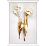 Floral 36 - Quadro com Moldura - Preto, Marrom, Rústico ou Branco