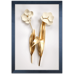 Floral 36 - Quadro com Moldura - Preto, Marrom, Rústico ou Branco