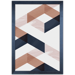 Forma Geométrica 01 - Quadro com Moldura - Preto, Marrom, Rústico ou Branco