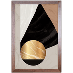 Forma Geométrica 04 - Quadro com Moldura - Preto, Marrom, Rústico ou Branco 