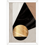 Forma Geométrica 04 - Quadro com Moldura - Preto, Marrom, Rústico ou Branco 