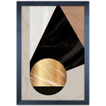 Forma Geométrica 04 - Quadro com Moldura - Preto, Marrom, Rústico ou Branco 