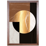 Forma Geométrica 05 - Quadro com Moldura - Preto, Marrom, Rústico ou Branco