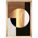 Forma Geométrica 05 - Quadro com Moldura - Preto, Marrom, Rústico ou Branco