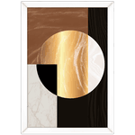 Forma Geométrica 05 - Quadro com Moldura - Preto, Marrom, Rústico ou Branco