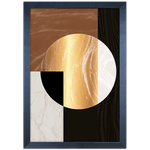 Forma Geométrica 05 - Quadro com Moldura - Preto, Marrom, Rústico ou Branco