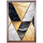 Forma Geométrica 07 - Quadro com Moldura - Preto, Marrom, Rústico ou Branco