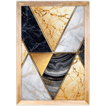 Forma Geométrica 07 - Quadro com Moldura - Preto, Marrom, Rústico ou Branco