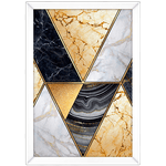 Forma Geométrica 07 - Quadro com Moldura - Preto, Marrom, Rústico ou Branco