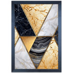 Forma Geométrica 07 - Quadro com Moldura - Preto, Marrom, Rústico ou Branco