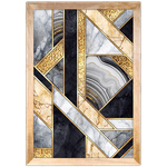 Forma Geométrica 08 - Quadro com Moldura - Preto, Marrom, Rústico ou Branco