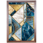 Forma Geométrica 09 - Quadro com Moldura - Preto, Marrom, Rústico ou Branco