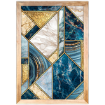 Forma Geométrica 09 - Quadro com Moldura - Preto, Marrom, Rústico ou Branco