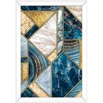 Forma Geométrica 09 - Quadro com Moldura - Preto, Marrom, Rústico ou Branco