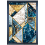 Forma Geométrica 09 - Quadro com Moldura - Preto, Marrom, Rústico ou Branco