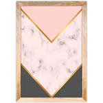 Forma Geométrica 10 - Quadro com Moldura - Preto, Marrom, Rústico ou Branco