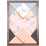 Forma Geométrica 11 - Quadro com Moldura - Preto, Marrom, Rústico ou Branco 