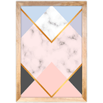 Forma Geométrica 11 - Quadro com Moldura - Preto, Marrom, Rústico ou Branco 