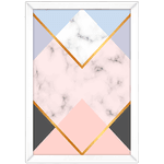 Forma Geométrica 11 - Quadro com Moldura - Preto, Marrom, Rústico ou Branco 