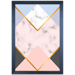 Forma Geométrica 11 - Quadro com Moldura - Preto, Marrom, Rústico ou Branco 