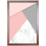 Forma Geométrica 12 - Quadro com Moldura - Preto, Marrom, Rústico ou Branco