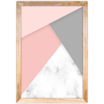 Forma Geométrica 12 - Quadro com Moldura - Preto, Marrom, Rústico ou Branco