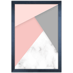 Forma Geométrica 12 - Quadro com Moldura - Preto, Marrom, Rústico ou Branco