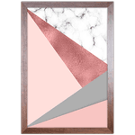 Forma Geométrica 13 - Quadro com Moldura - Preto, Marrom, Rústico ou Branco