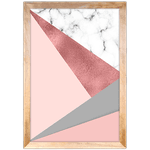 Forma Geométrica 13 - Quadro com Moldura - Preto, Marrom, Rústico ou Branco