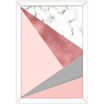 Forma Geométrica 13 - Quadro com Moldura - Preto, Marrom, Rústico ou Branco