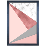 Forma Geométrica 13 - Quadro com Moldura - Preto, Marrom, Rústico ou Branco