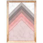 Forma Geométrica 14 - Quadro com Moldura - Preto, Marrom, Rústico ou Branco