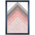 Forma Geométrica 14 - Quadro com Moldura - Preto, Marrom, Rústico ou Branco