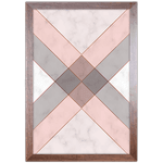 Forma Geométrica 15 - Quadro com Moldura - Preto, Marrom, Rústico ou Branco