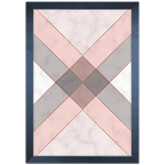 Forma Geométrica 15 - Quadro com Moldura - Preto, Marrom, Rústico ou Branco