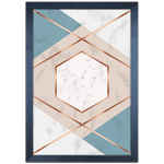 Forma Geométrica 16 - Quadro com Moldura - Preto, Marrom, Rústico ou Branco