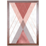 Forma Geométrica 17 - Quadro com Moldura - Preto, Marrom, Rústico ou Branco