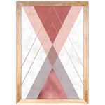 Forma Geométrica 17 - Quadro com Moldura - Preto, Marrom, Rústico ou Branco