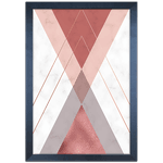 Forma Geométrica 17 - Quadro com Moldura - Preto, Marrom, Rústico ou Branco