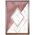 Forma Geométrica 18 - Quadro com Moldura - Preto, Marrom, Rústico ou Branco