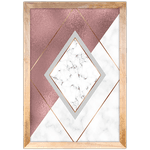 Forma Geométrica 18 - Quadro com Moldura - Preto, Marrom, Rústico ou Branco