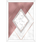 Forma Geométrica 18 - Quadro com Moldura - Preto, Marrom, Rústico ou Branco