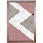 Forma Geométrica 19 - Quadro com Moldura - Preto, Marrom, Rústico ou Branco